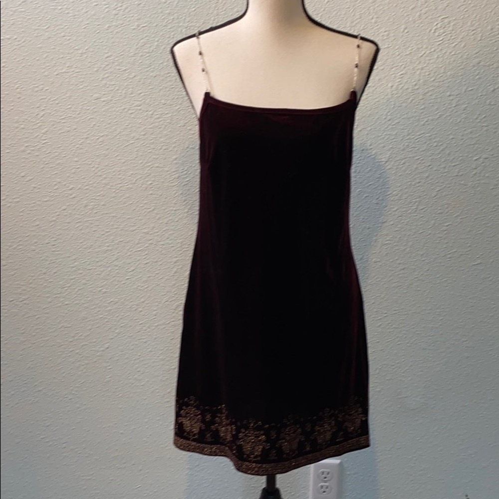 💜💜 Ecru Studio  Velvety Maroon Mini Dress Size M